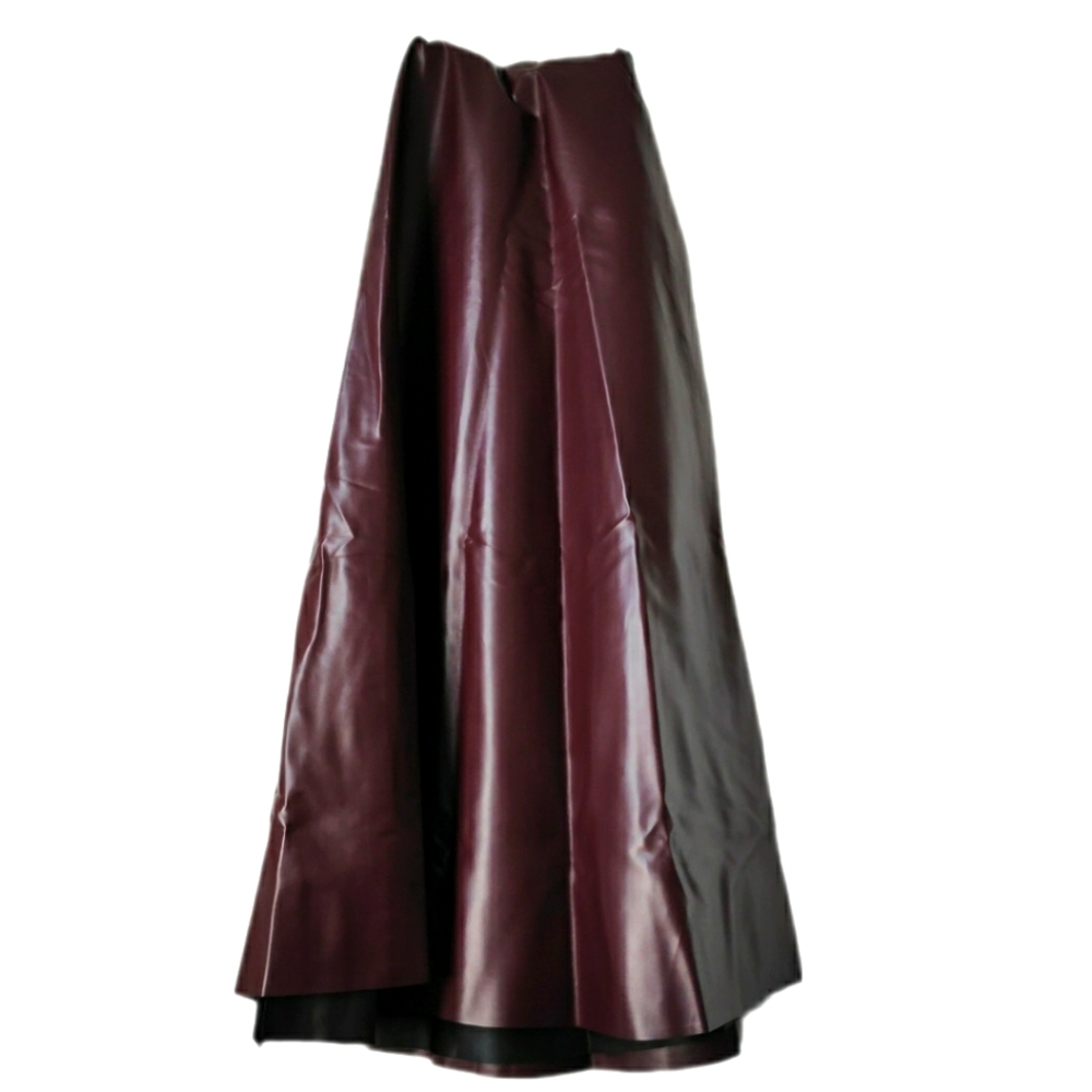 New Ashley Stewart 3x Burgundy Faux Leather Maxi skirt